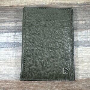 MCM Unisex Green Leather Wallet Compact Design